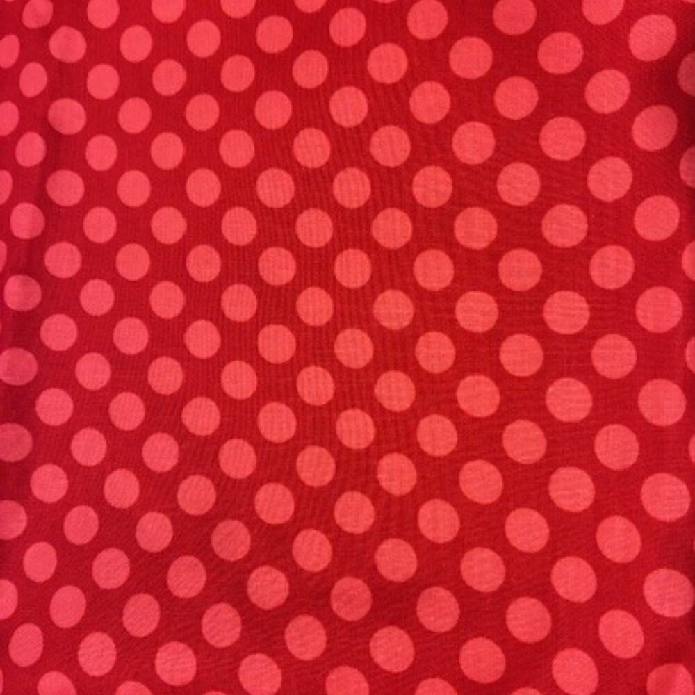 Valentine Dots by Sugar & Spice Textiles Red w Pink Dots Fabric Quilt Decor 2 yd